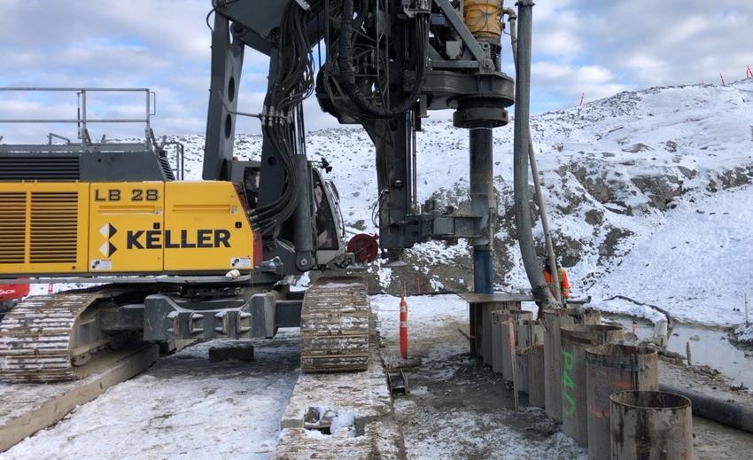 O-pile rig at work