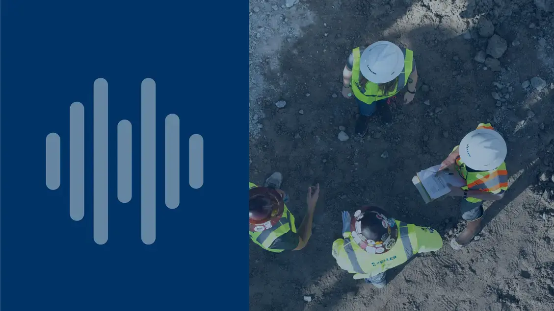 Aerial of four employees