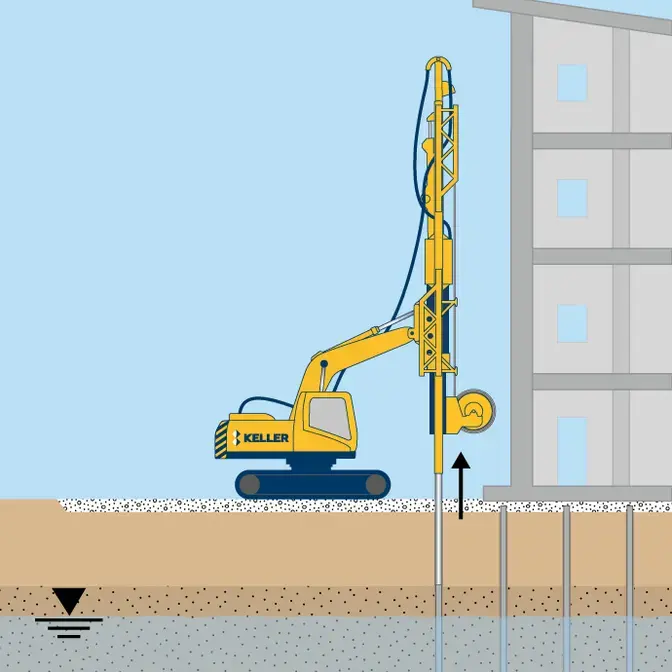 Earthquake drains technique illustration