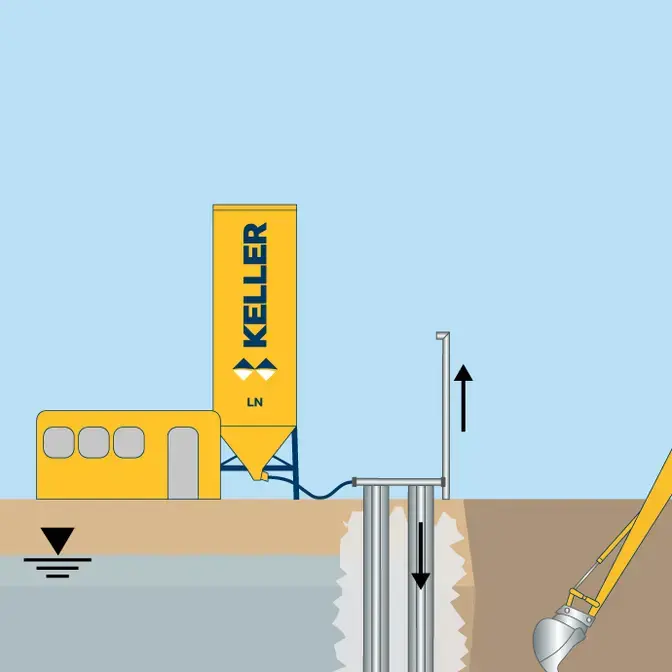 Ground freezing technique illustration