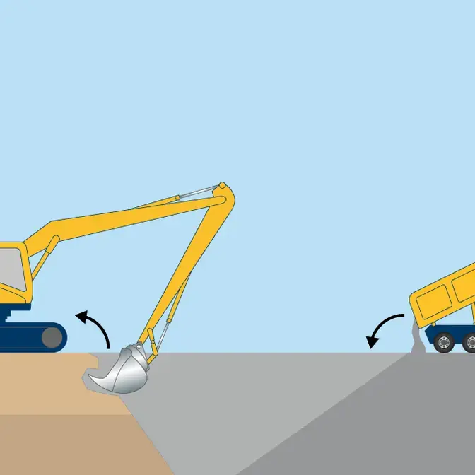 Slurry cutoff walls technique illustration