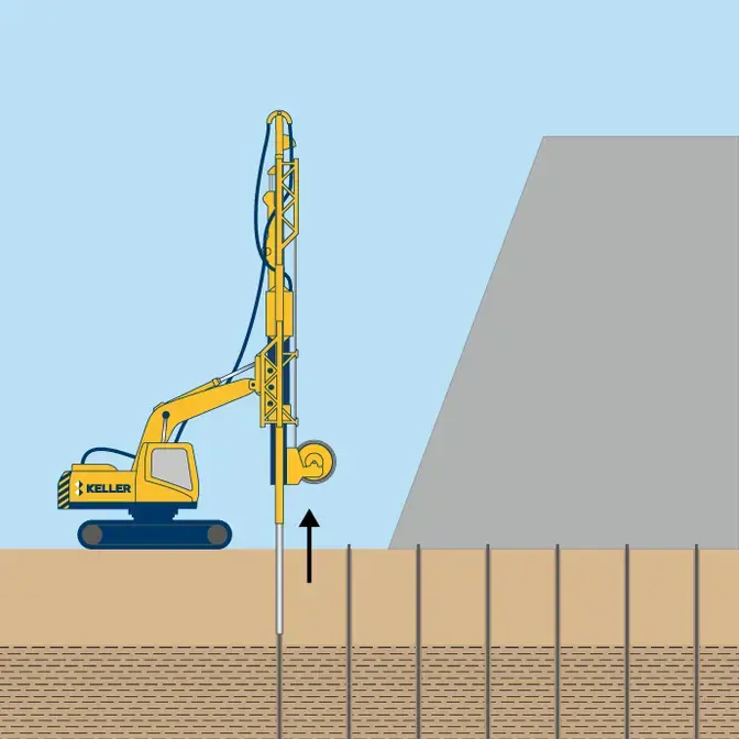 Wick PVD drains technique illustration