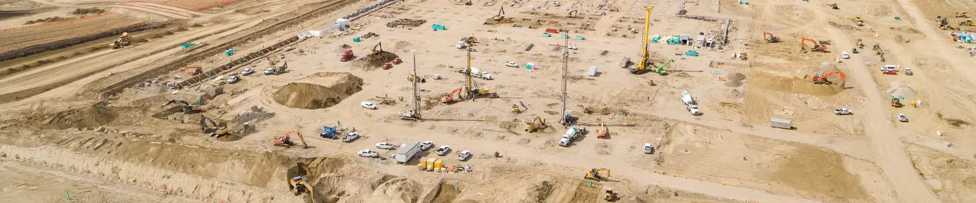 job site aerial view
