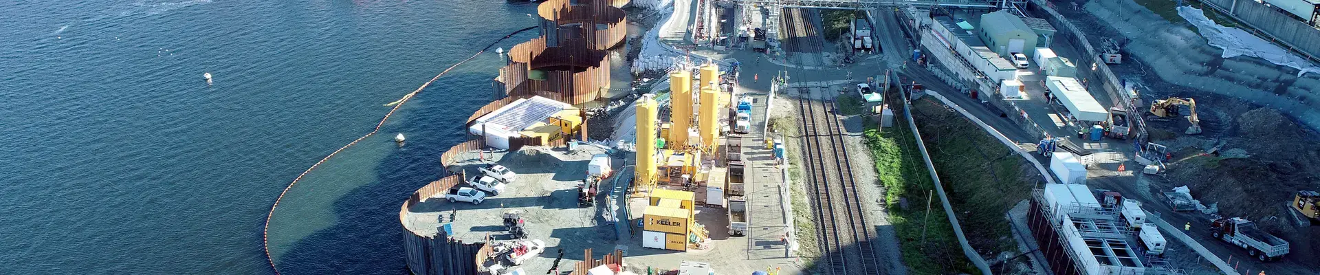 Aerial of Vancouver job site