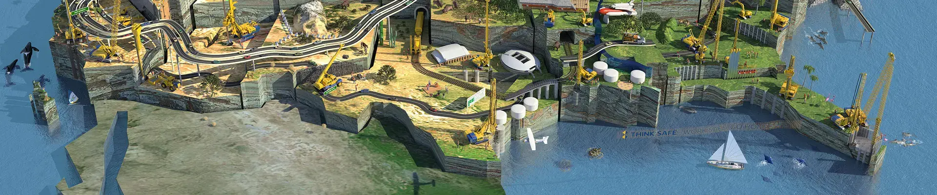 Illustration of geotechnical construction work being completed across the US