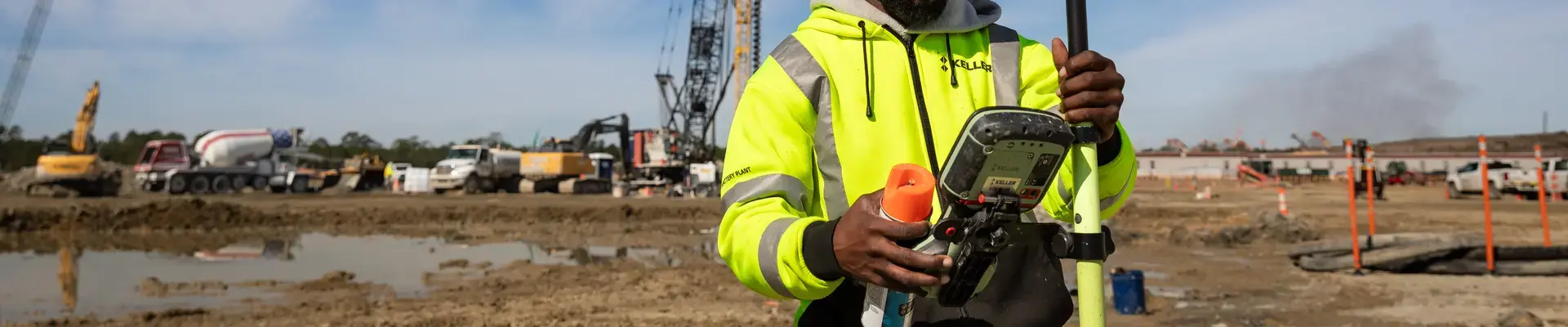 Keller employee surveying