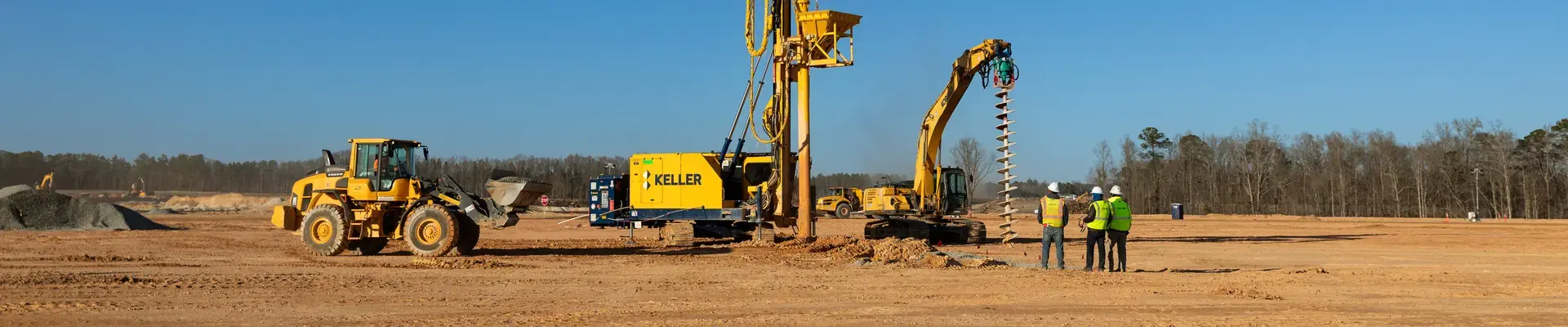 Keller employees overseeing site work