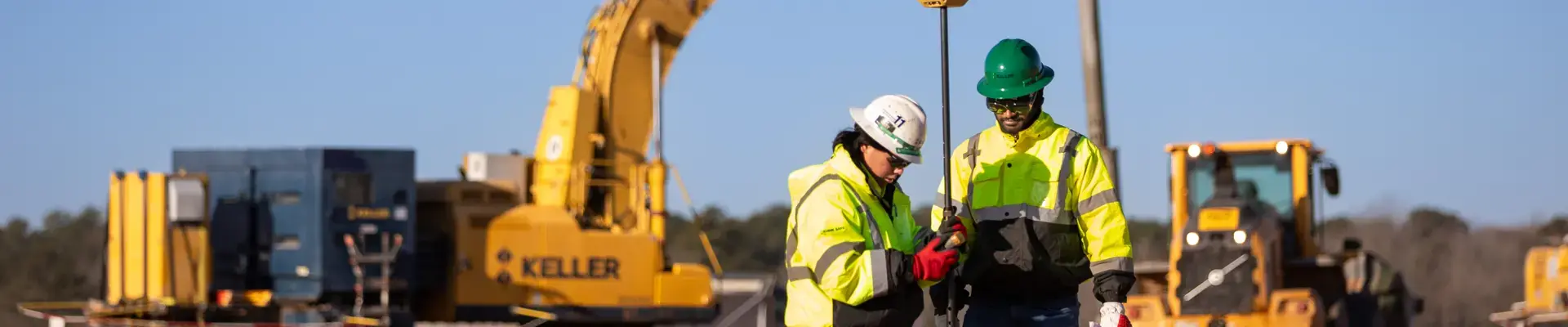 Two employees on site