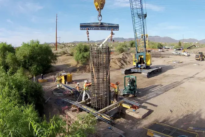 Sunset Road Bridge drilled shaft
