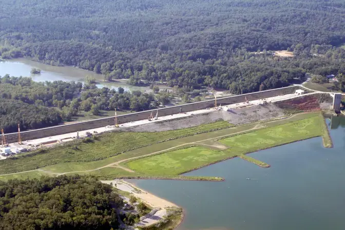 Clearwater Lake Dam aerial