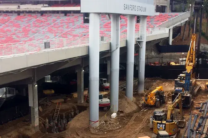 University of Georgia Sanford Stadium auger cast piles