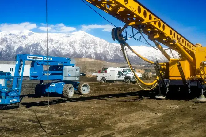 Vibro piers installation at Remuda elementary school