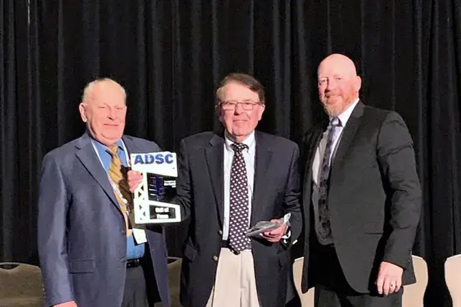 Jim Cahill being inducted into the ADSC Hall of Fame