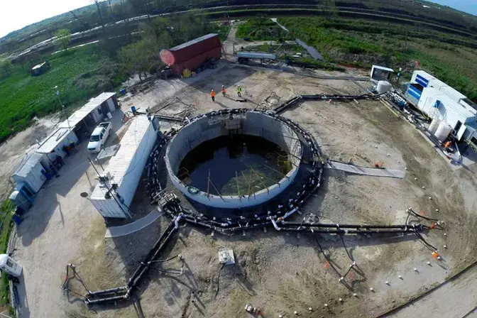 Ground freezing shaft being completed for Access Shaft #3
