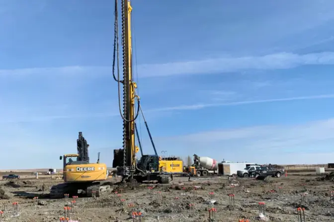 Installing the CFA auger cast piles