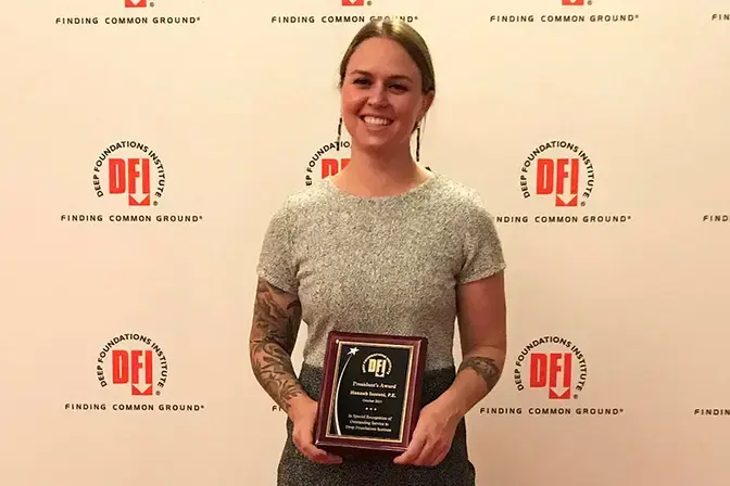 Hannah with the DFI President’s award