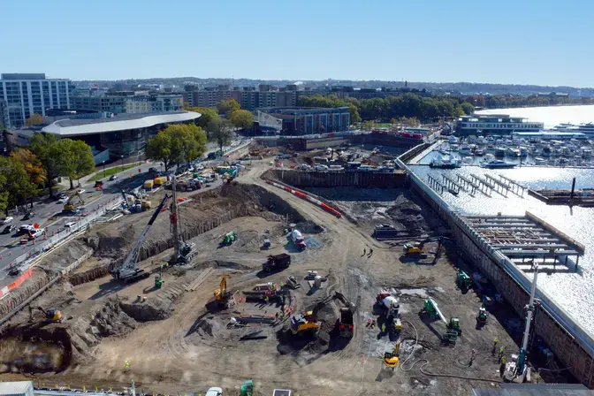 Aerial of the Wharf site