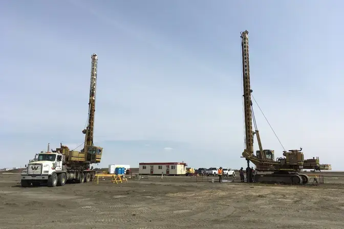 Two rigs on site