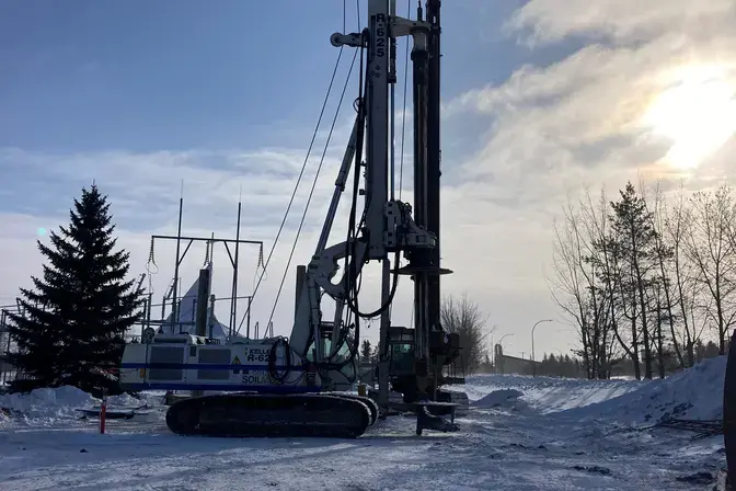 rig in snow