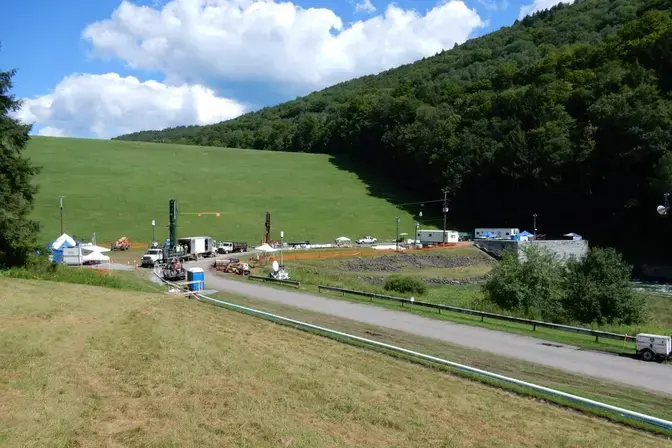 toe of the slope with dewatering