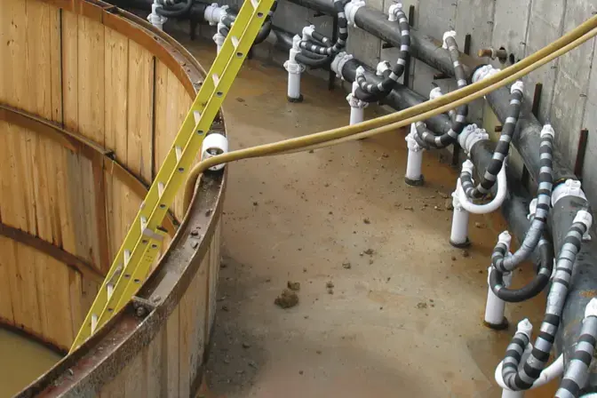 ground freezing pipes in construction shaft