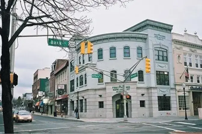 bank on a street corner