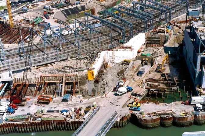 aerial of site