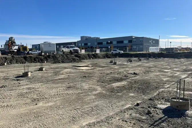 completed piles across a flat ground