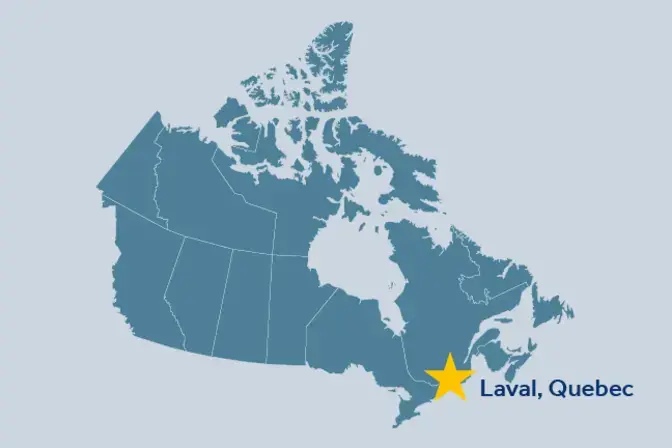 Map of Quebec office
