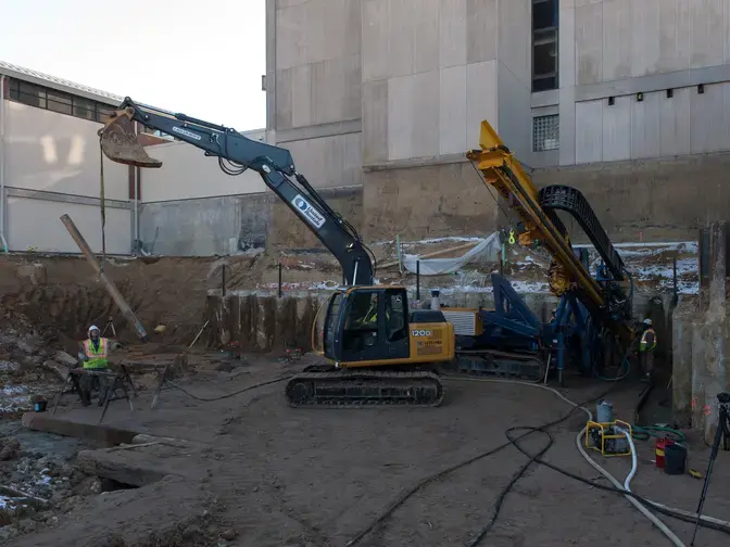Blessing Hospital ground anchors