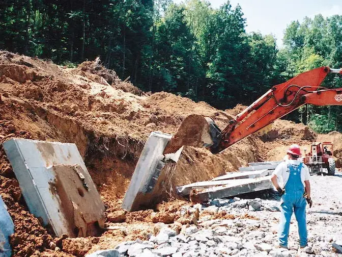 Lexington Landslide reaction blocks