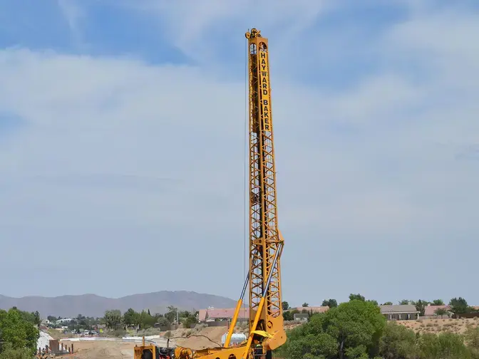 Yucca Loma Bridge drilled shaft drilling