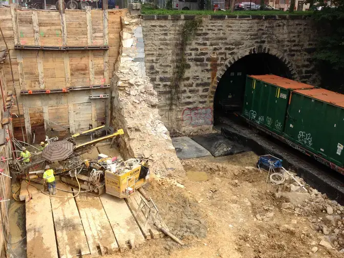 26th Street Emergency Repairs retaining wall