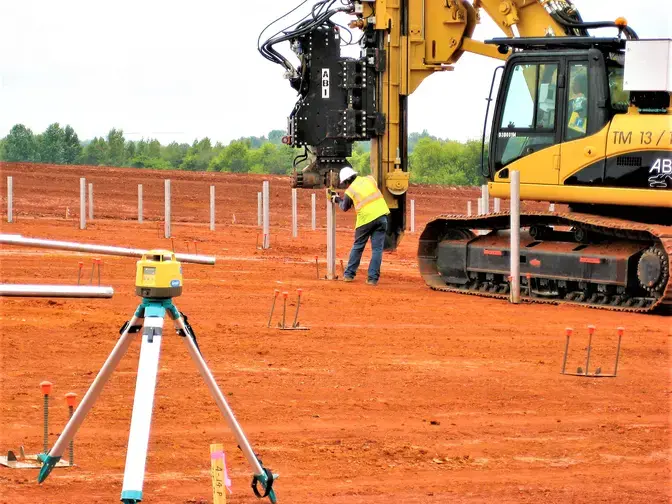 Davidson County Solar Farm driven piles