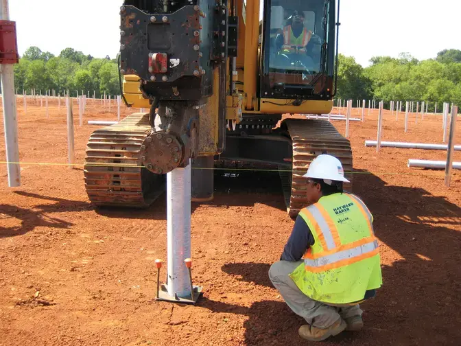 Davidson County Solar Farm driven piles