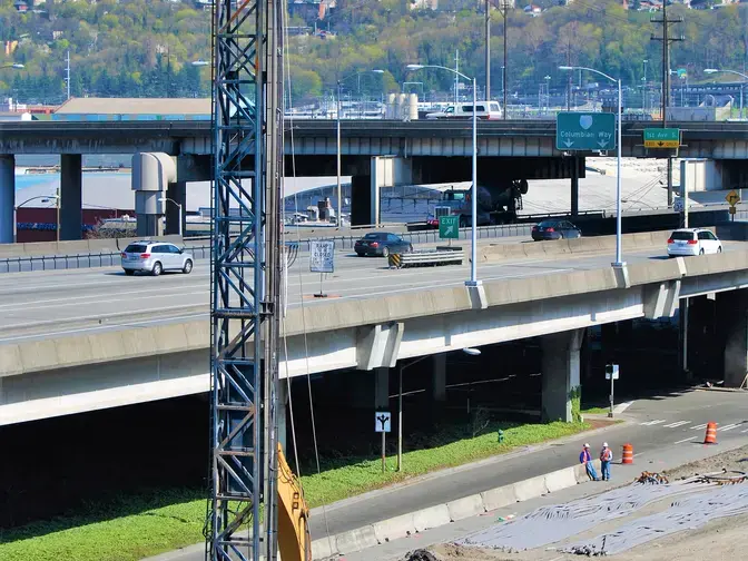 East Marginal Way South earthquake drains