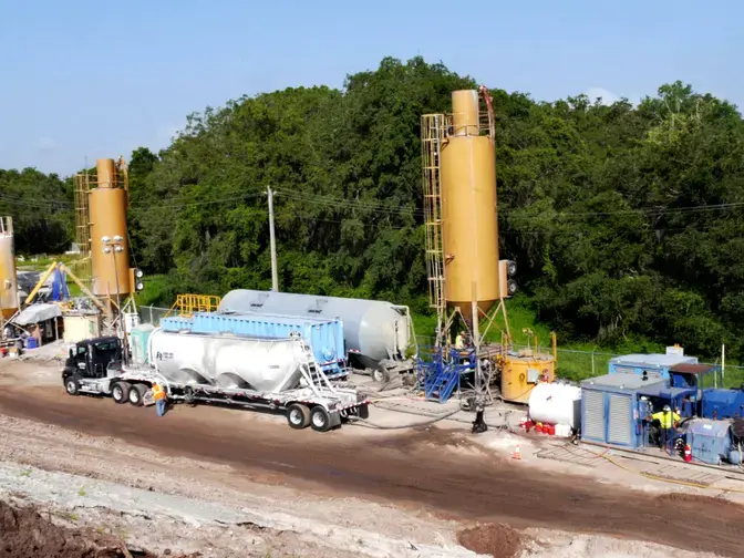 Lake Manatee Dam batch plant