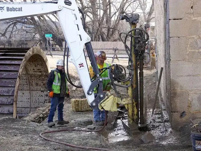 St. Vrain Mill permeation chemical grouting