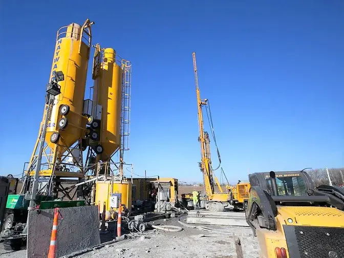 Caulks Creek jet grouting batch plant