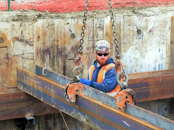 Caulks Creek sheet piles