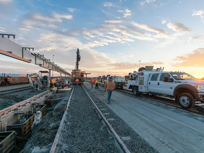Logistics Park Intermodal Facility micropiles installation