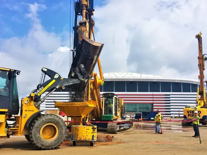 Mercedes-Benz Stadium vibro piers