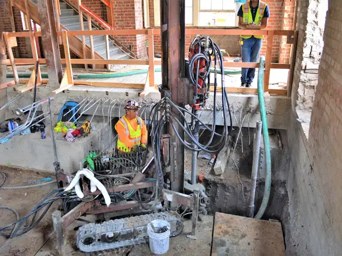 US Customs House micropiles
