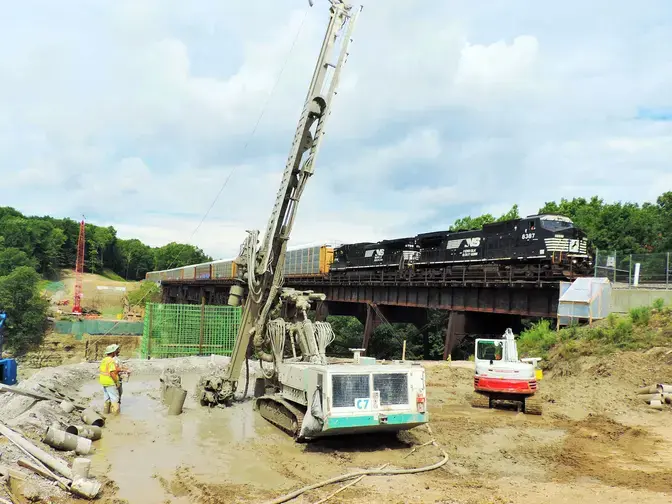 Portageville Bridge micropiles