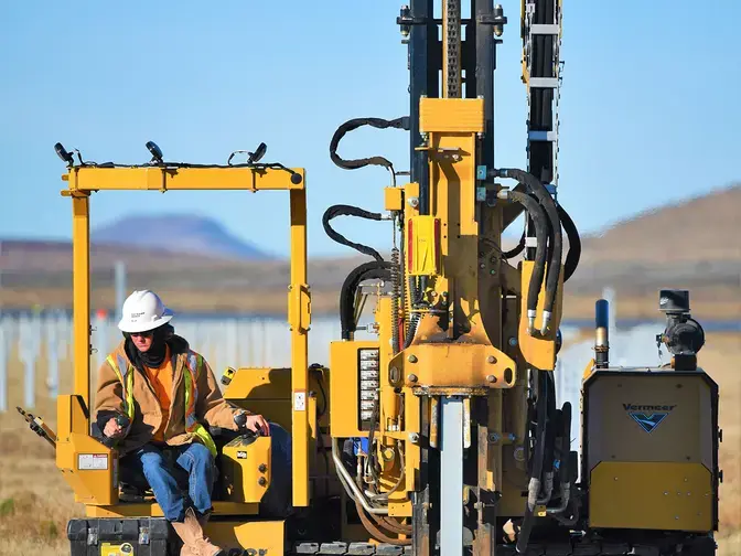 Texas Solar Facility driven piles installation