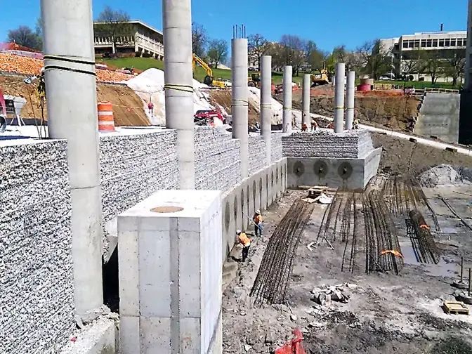 Soil nails installed at Razorback Stadium