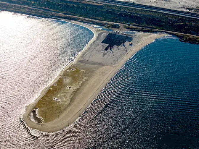 An aerial of the Craney Island site.