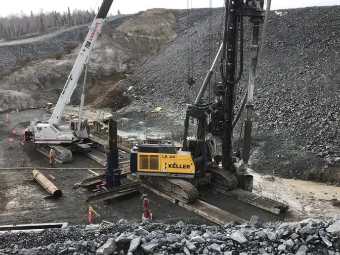Installing O-piles on site