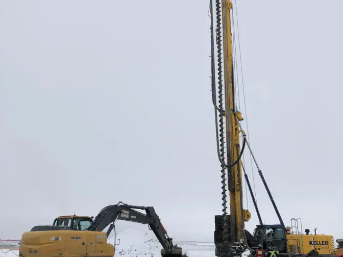 Installing CFA auger cast piles in harsh weather conditions