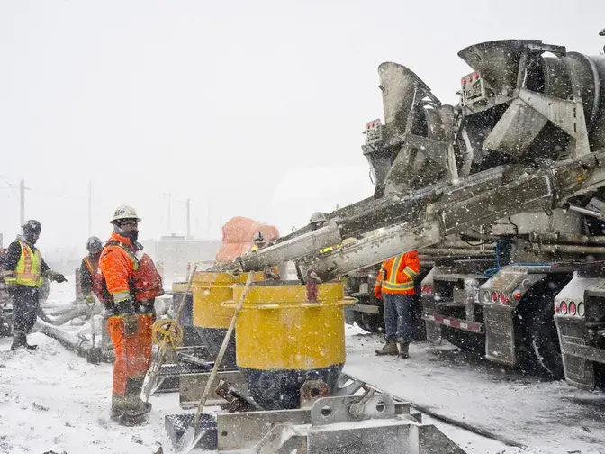 Working in extreme winter weather conditions